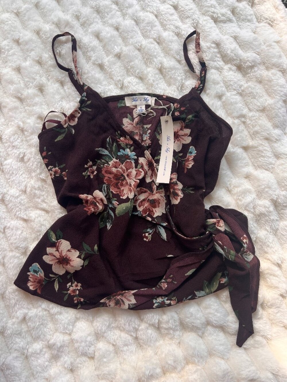 Womens Chiffon Floral Top